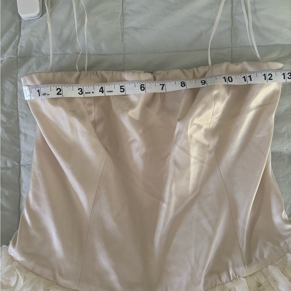 NWT Reformation Strapless Cream Dress - Picture 7 of 13